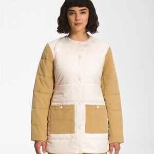 The North Face Women's Cream and Tan Puffer Jacket